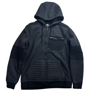 Rock Republic Charcoal Heather Sherpa Lined Full Zip Hoodie Men's Size‎ Large